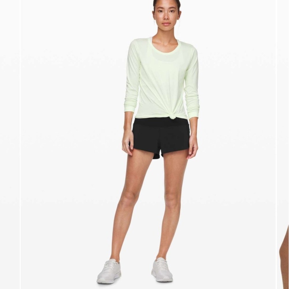 Lululemon speed up 2.5 Running Shorts‎ High Rise Black Athletic Gym Workout S 4